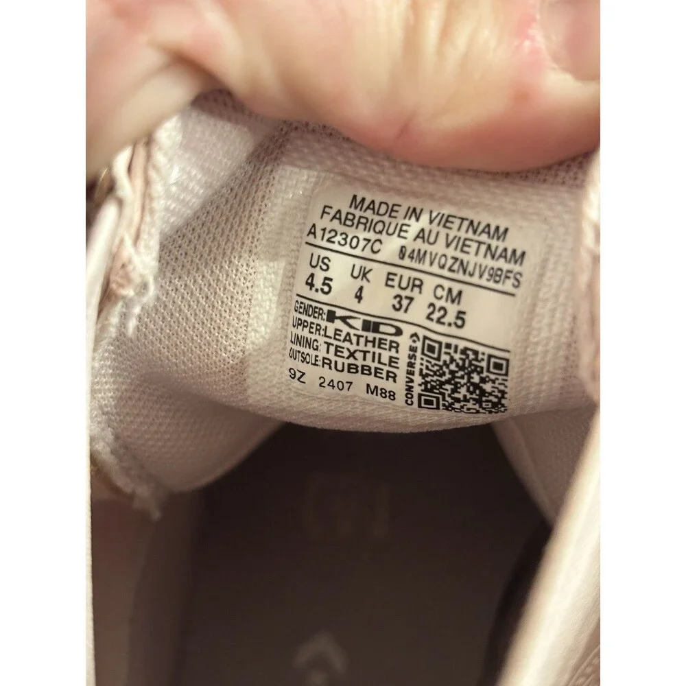 Converse Chuck Taylor All Star Lugged Leather Chelsea Boot Girls Sz 4.5 Blush💕